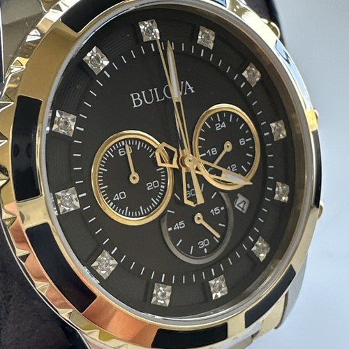 Reloj Bulova Hombre Acero Bicolor Esfera Verde - Detalle de esfera