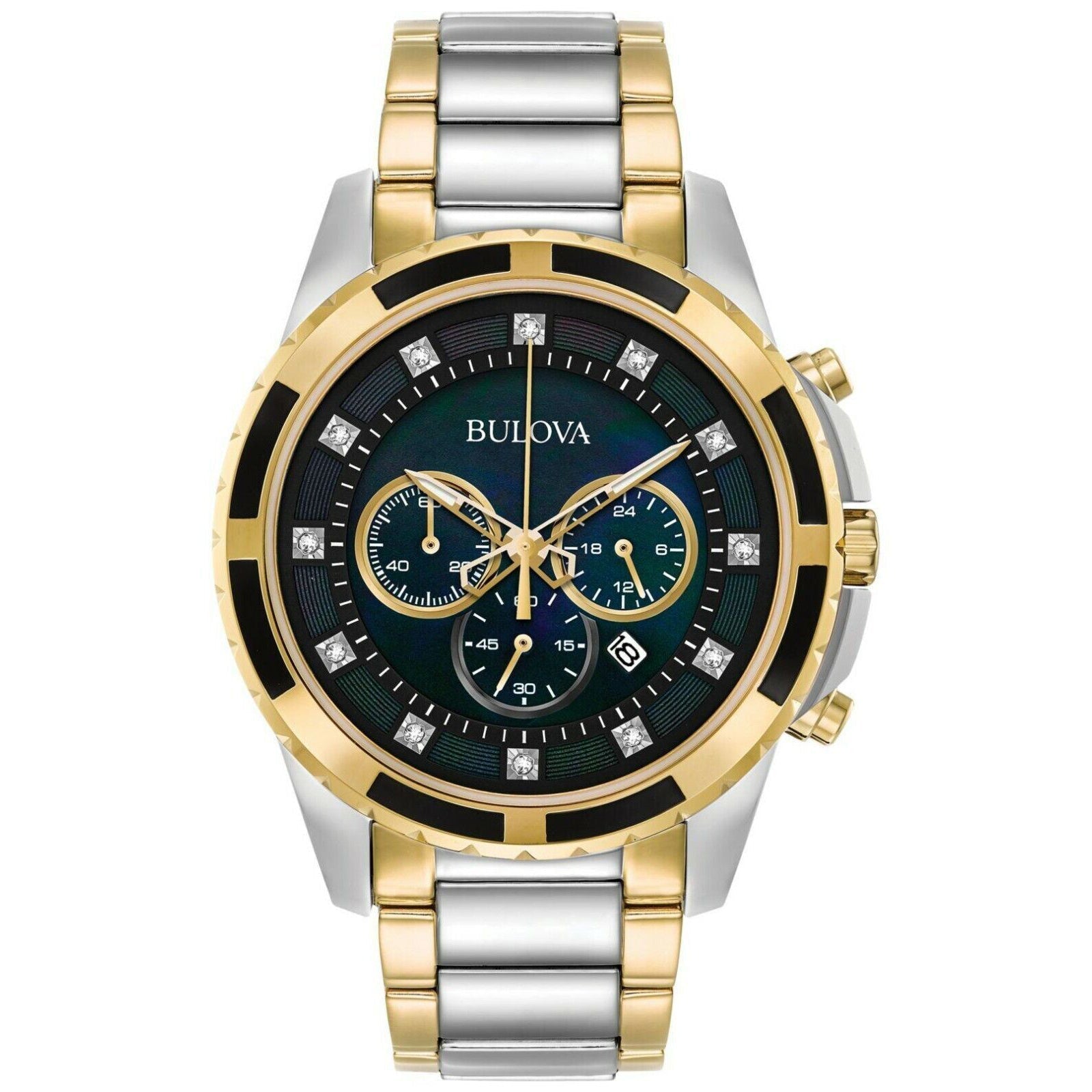 Reloj Bulova Hombre Acero Bicolor Esfera Verde - Reloj original en Guatemala