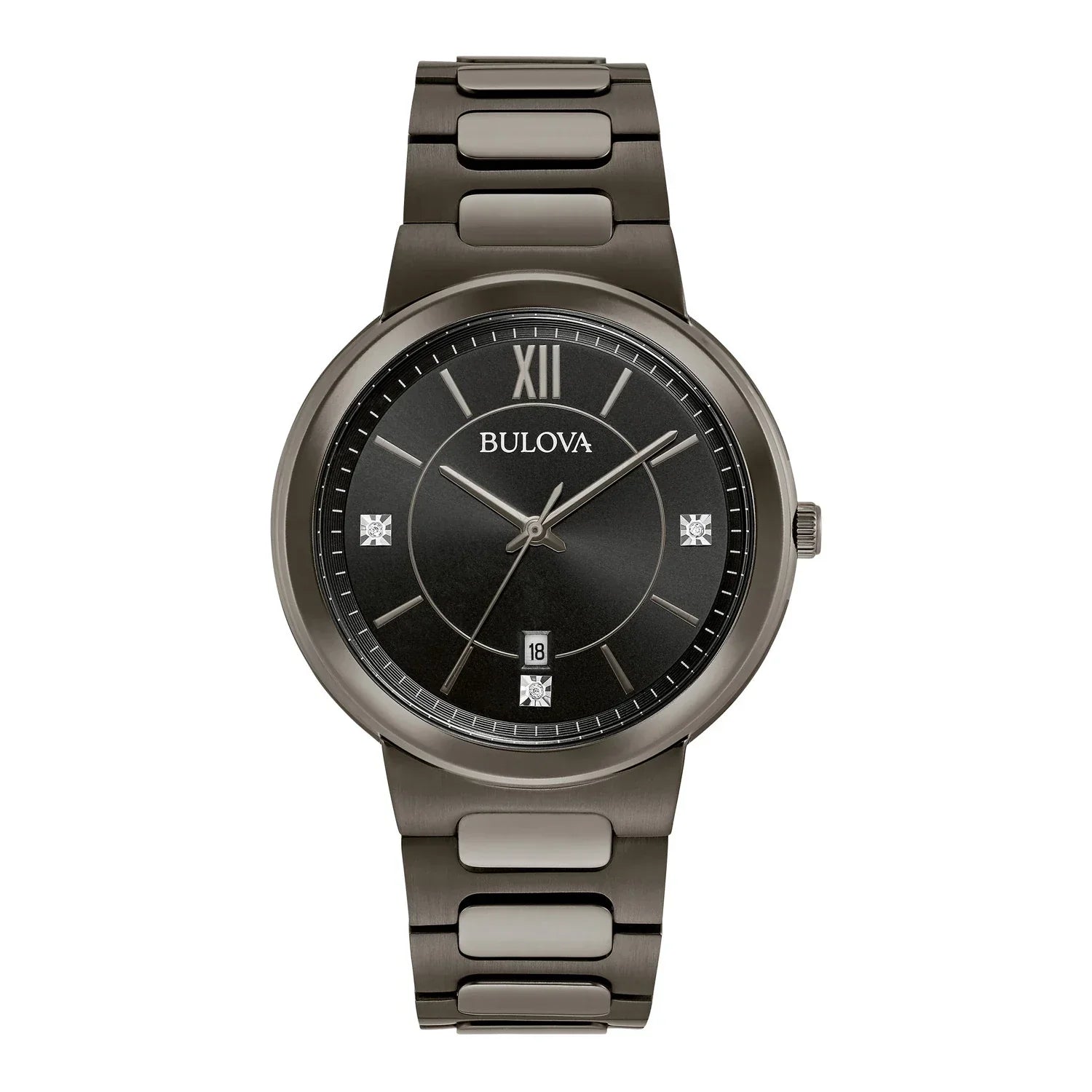 98D162 Reloj Bulova Diamond de hombre pulsera de metal 41 mm - Acero Inoxidable Negro
