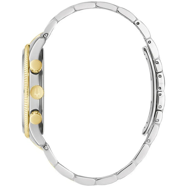 Reloj Bulova Diamante Hombre Acero Bicolor Negro - Vista lateral