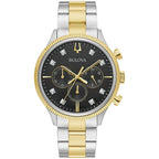 Reloj Bulova Diamante Hombre Acero Bicolor Negro - Reloj original en Guatemala