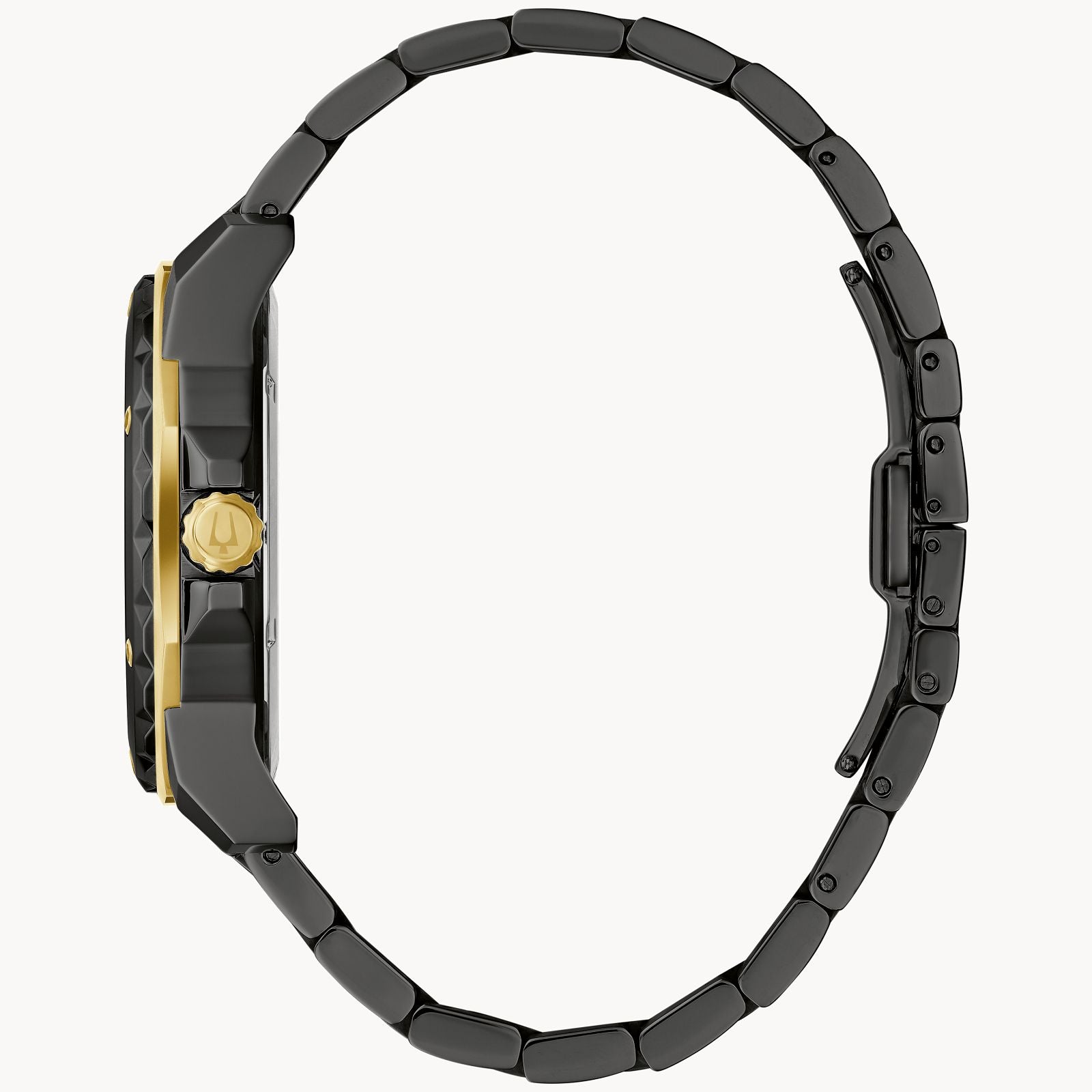 Reloj Bulova Marine Star Hombre Acero Negro y Dorado - Detalle de esfera