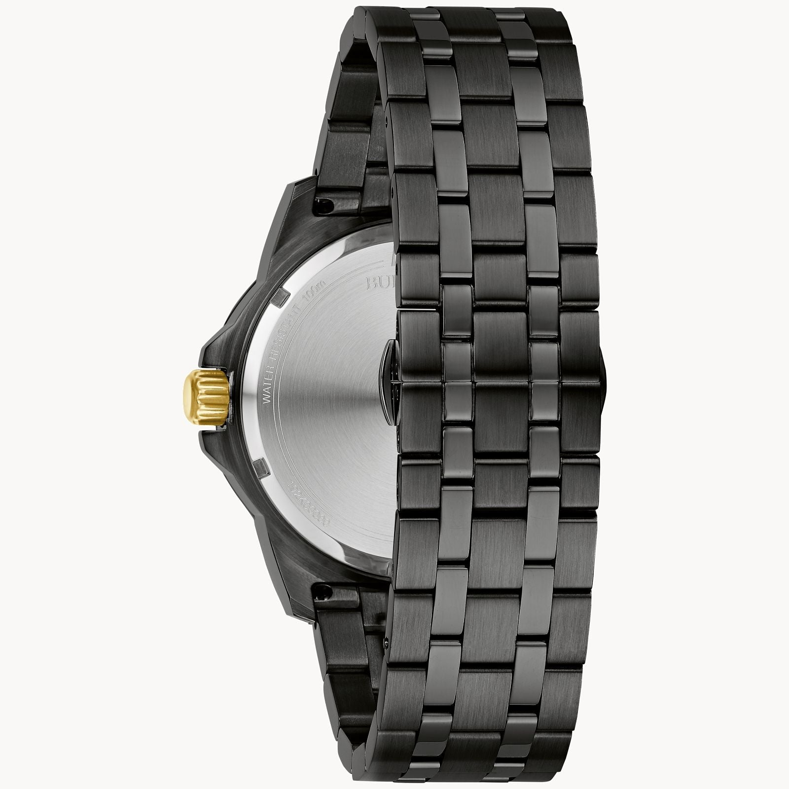 Reloj Bulova Marine Star Hombre Acero Negro y Dorado - Vista lateral