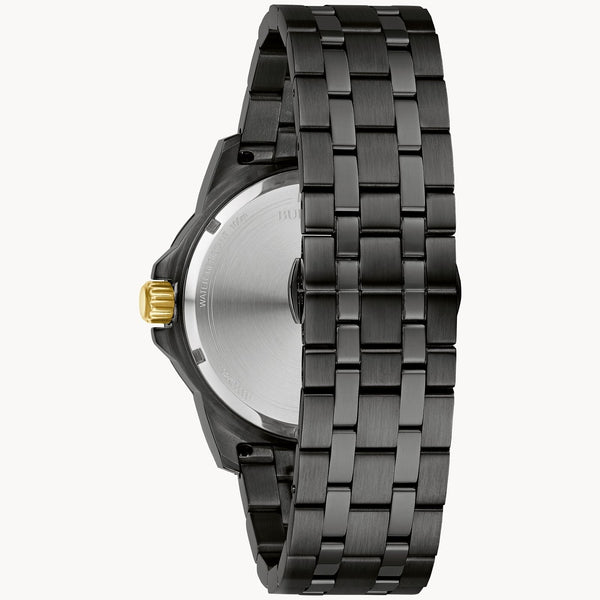 Reloj Bulova Marine Star Hombre Acero Negro y Dorado - Vista lateral