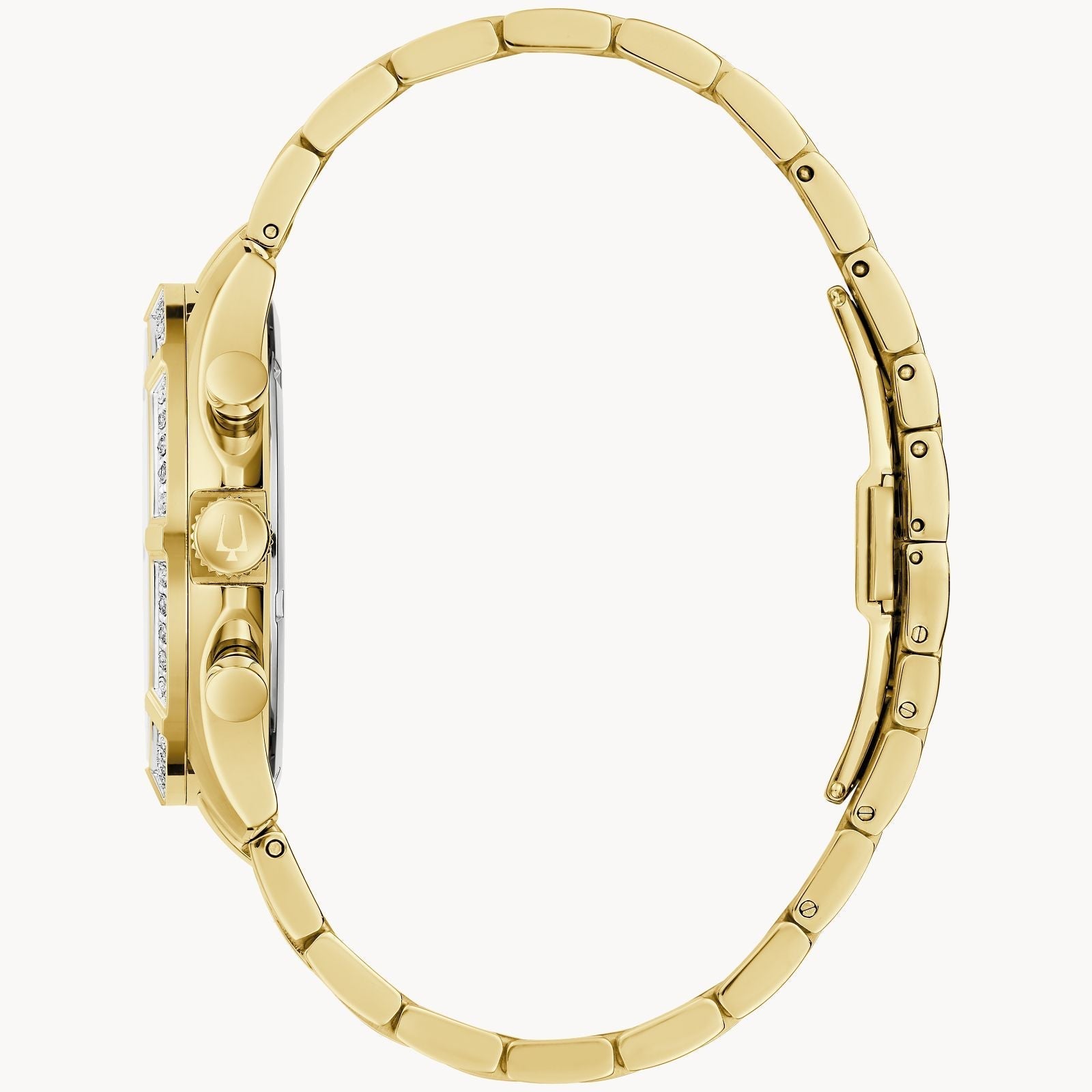 Reloj Bulova Classic Hombre Acero Dorado con Diamantes - Detalle de esfera