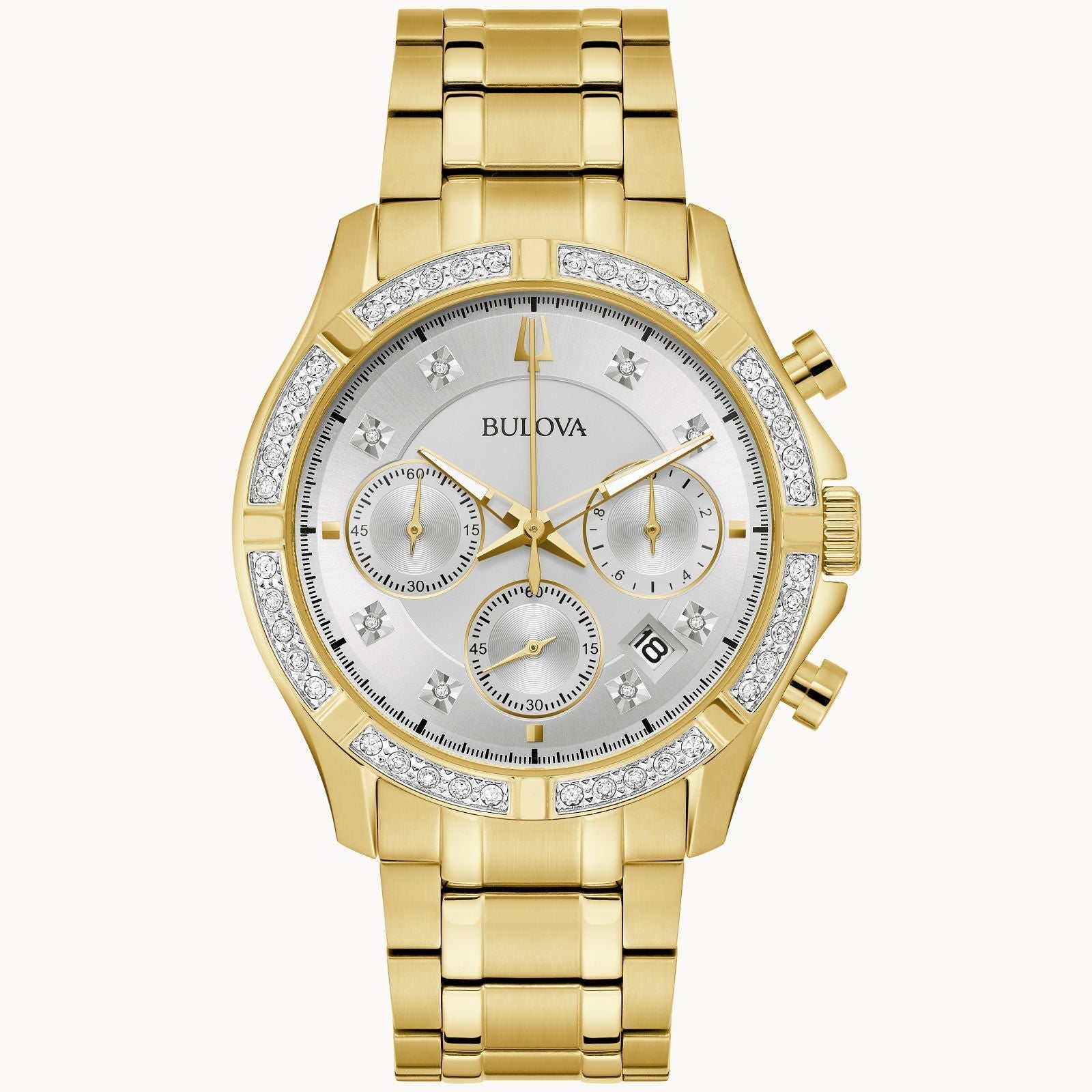 Reloj Bulova Classic Hombre Acero Dorado con Diamantes - Reloj original en Guatemala