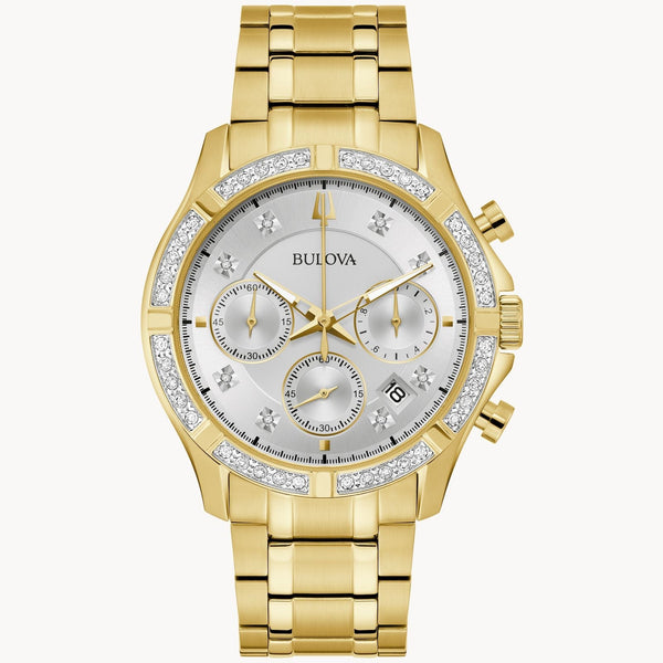 Reloj Bulova Classic Hombre Acero Dorado con Diamantes - Reloj original en Guatemala