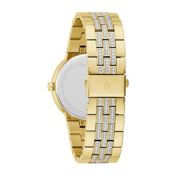 Reloj Bulova Crystal de hombre correa de metal - Vista lateral