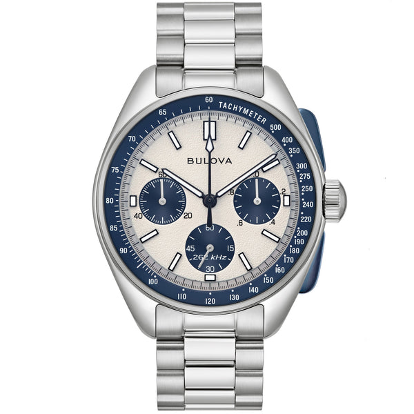 98K112 Reloj Bulova Lunar Pilot de hombre correa de acero inoxidable plateado 43.5 mm