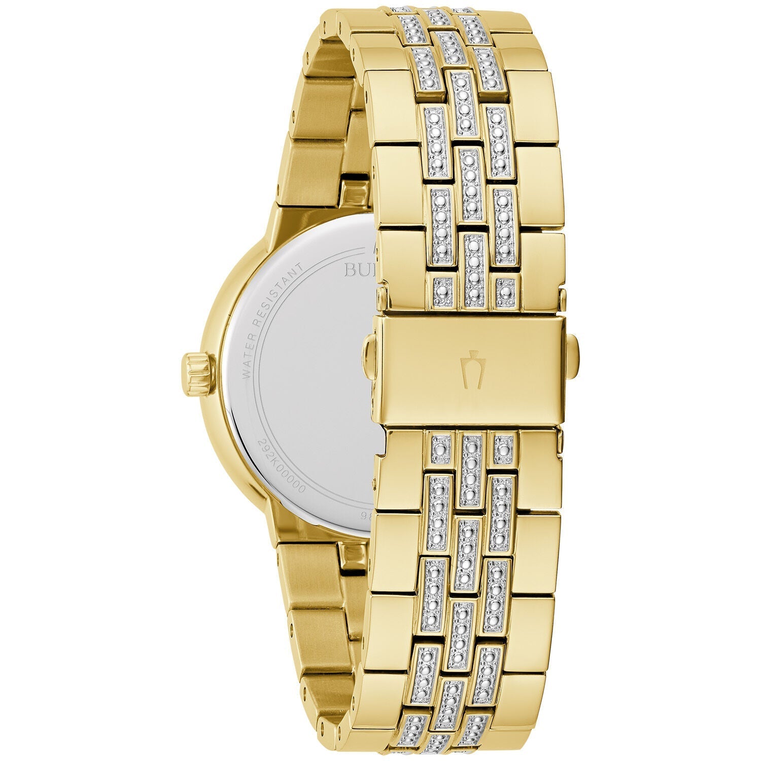 Reloj Bulova Crystal Dorado para Hombre - Vista trasera