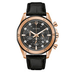 Reloj Bulova Crystal Hombre Cuero Oro Rosa - Reloj original en Guatemala