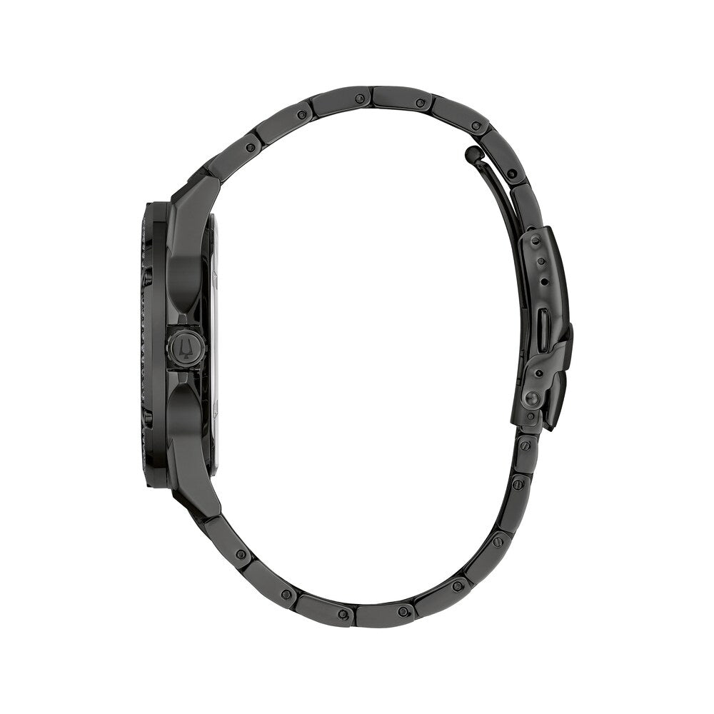 Reloj Bulova Crystal Hombre Acero Negro - Detalle de esfera