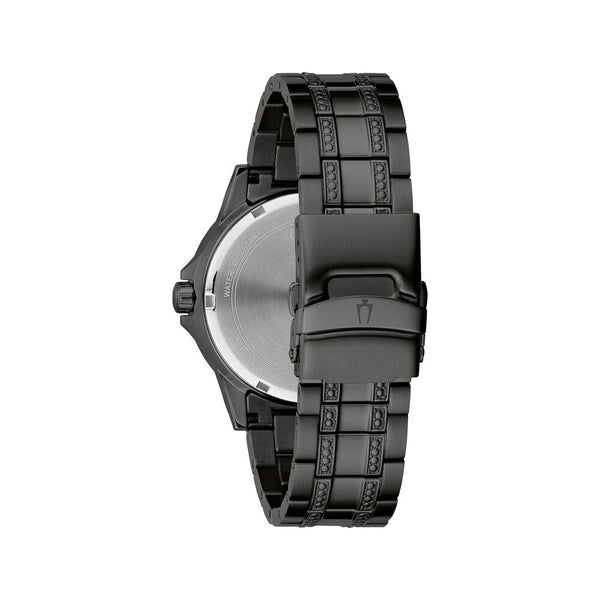 Reloj Bulova Crystal Hombre Acero Negro - Vista lateral