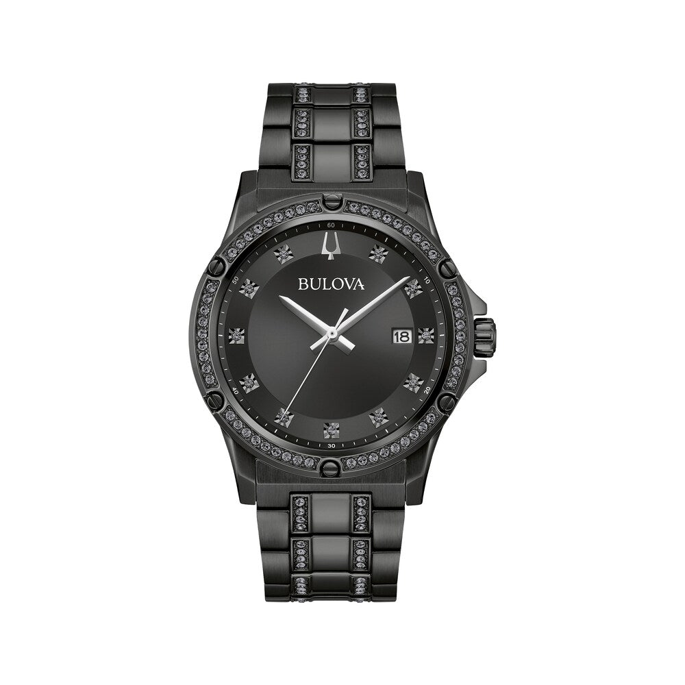 Reloj Bulova Crystal Hombre Acero Negro - Reloj original en Guatemala