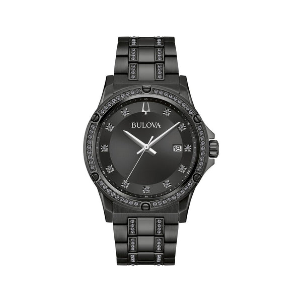 Reloj Bulova Crystal Hombre Acero Negro - Reloj original en Guatemala