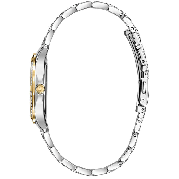98L255 Reloj Bulova de dama brazalete de acero bicolor