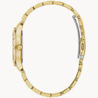 Reloj Bulova Phantom Mujer Acero Dorado Cristales - Detalle de esfera