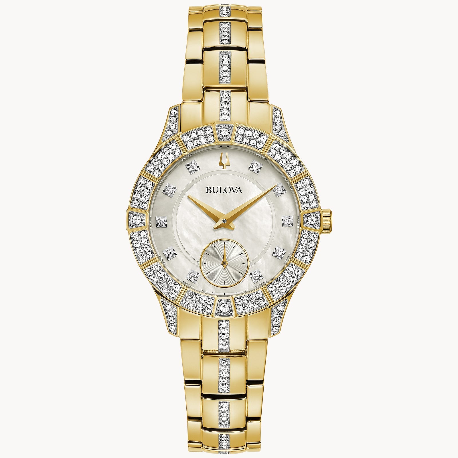 Reloj Bulova Phantom Mujer Acero Dorado Cristales - Reloj original en Guatemala