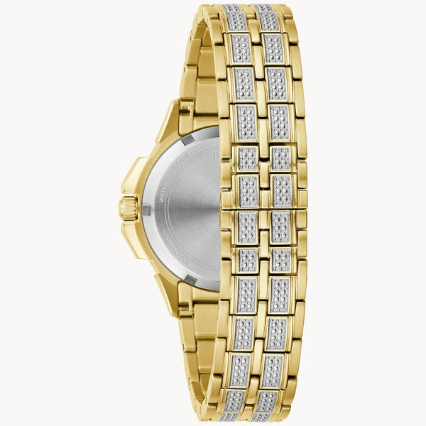 Reloj Bulova Octava Mujer Metal Dorado Cristales - Vista lateral