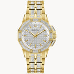 Reloj Bulova Octava Mujer Metal Dorado Cristales - Reloj original en Guatemala