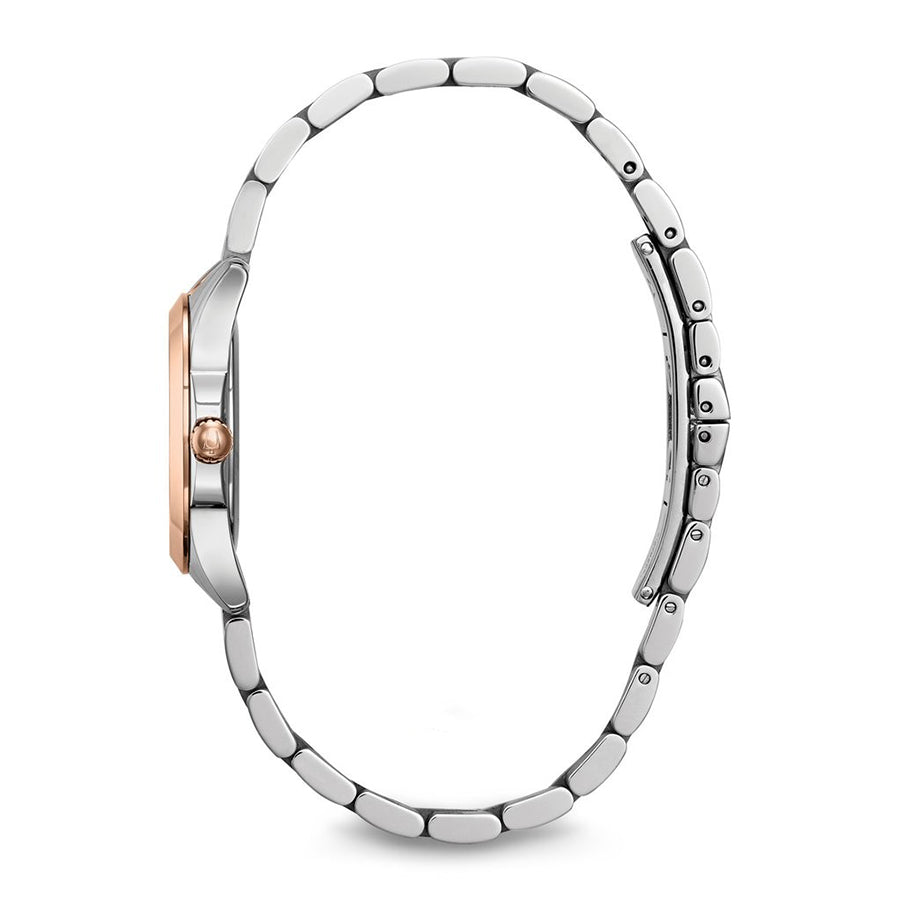 Reloj Bulova Mujer Acero Bicolor Tono Oro Rosa - Detalle de esfera