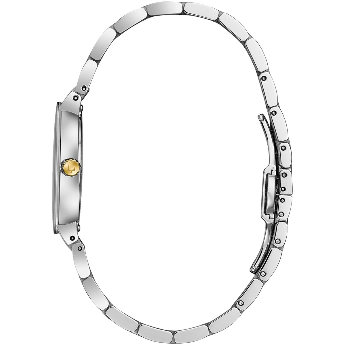 Reloj Bulova Futuro Mujer Acero Bitono - Vista lateral