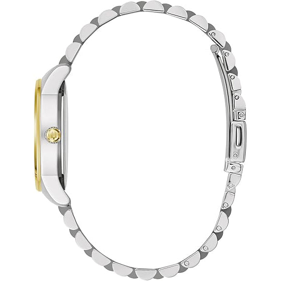 Reloj Bulova Diamond Mujer Acero Bicolor - Detalle de esfera