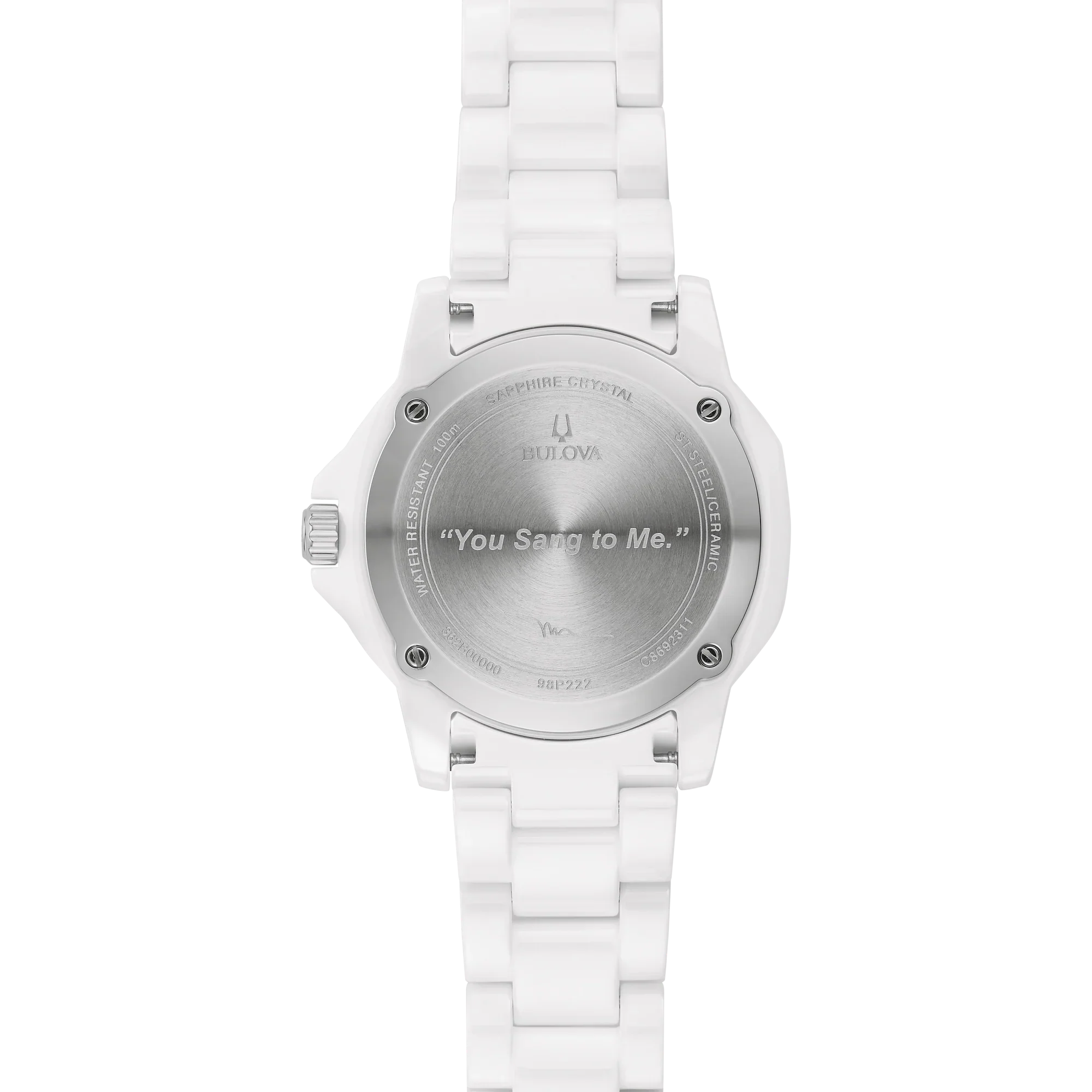 Reloj Bulova Marine Star Hombre Cerámica Blanco - Vista trasera