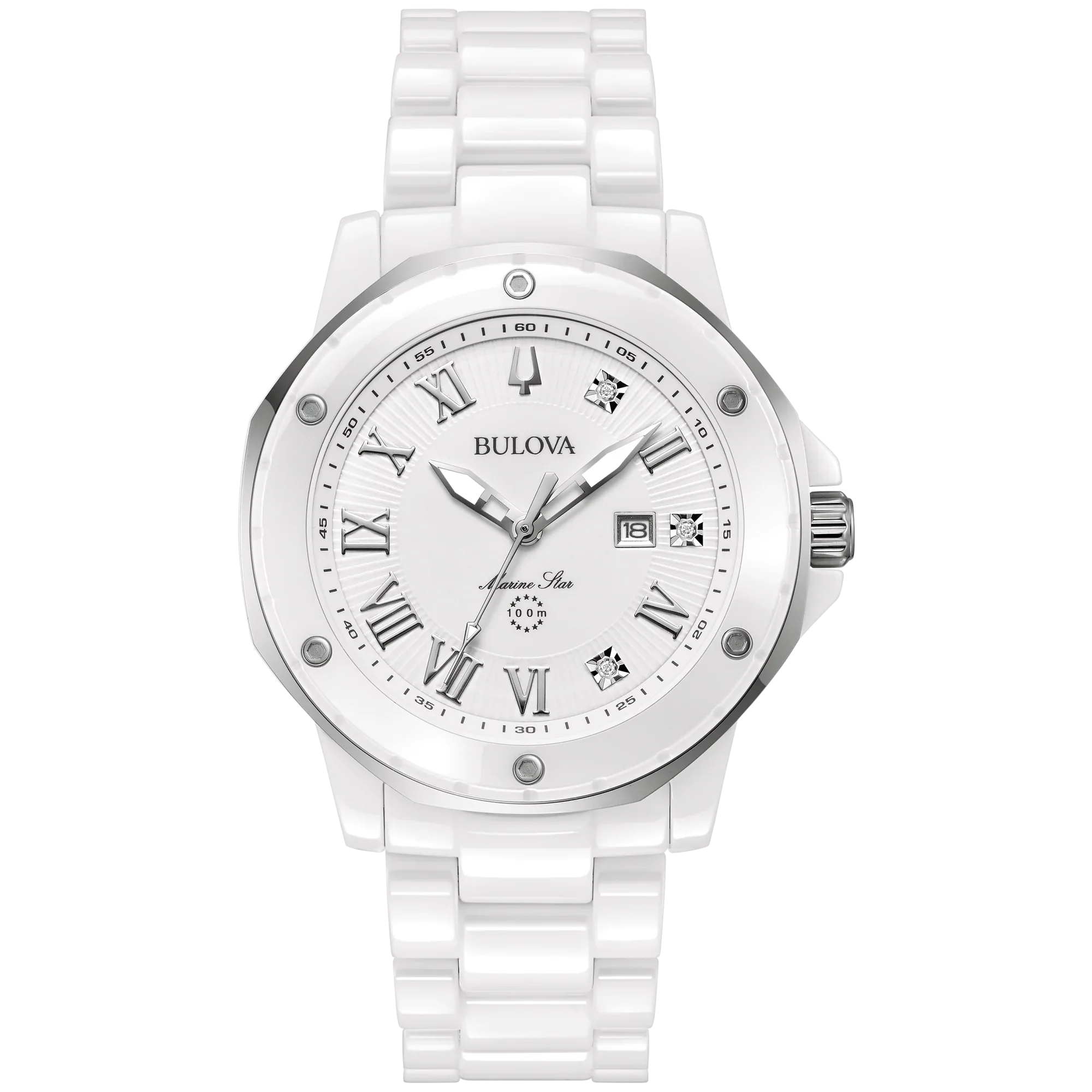 Reloj Bulova Marine Star Hombre Cerámica Blanco - Reloj original en Guatemala
