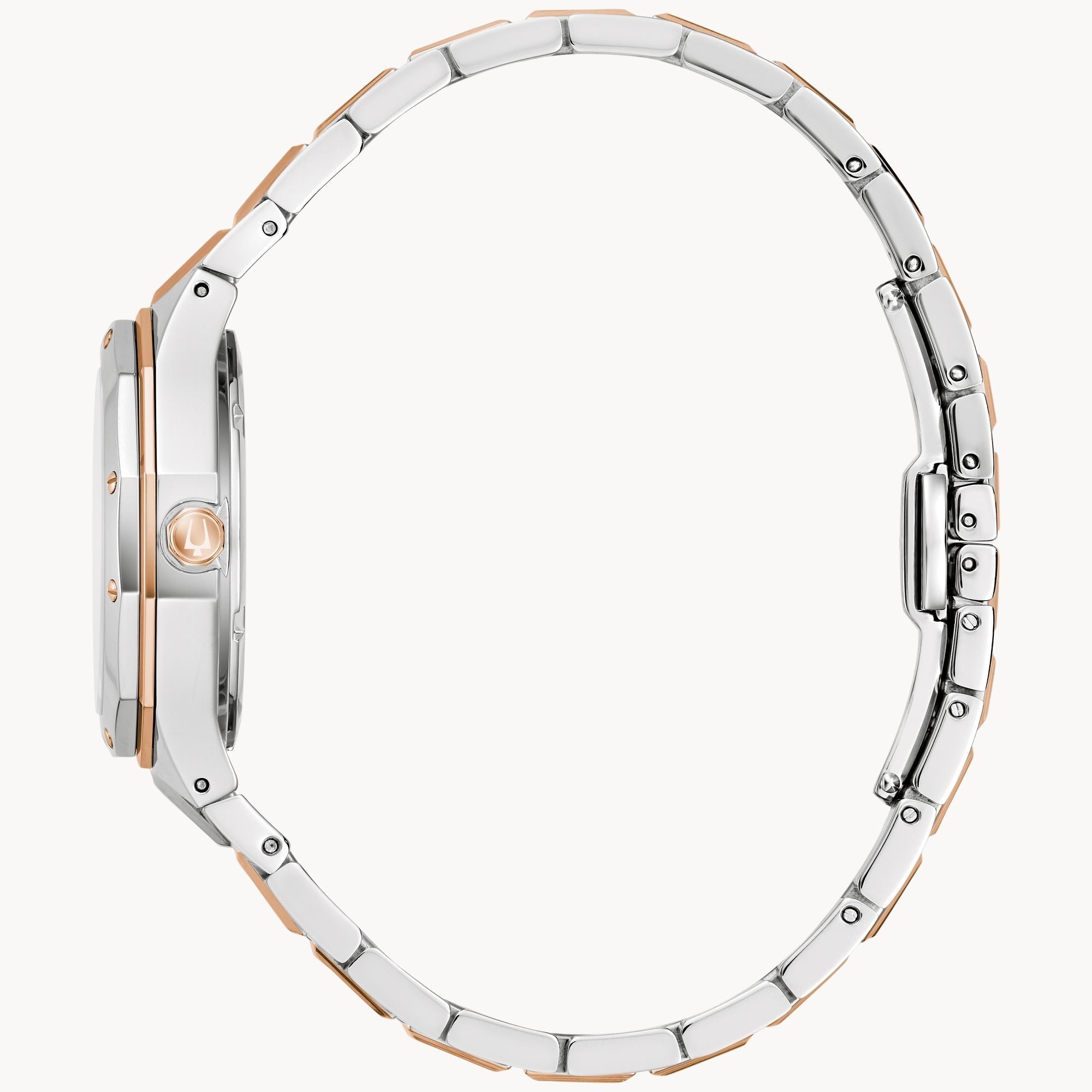 Reloj Bulova Prestige Diamond de dama correa de metal - Vista trasera