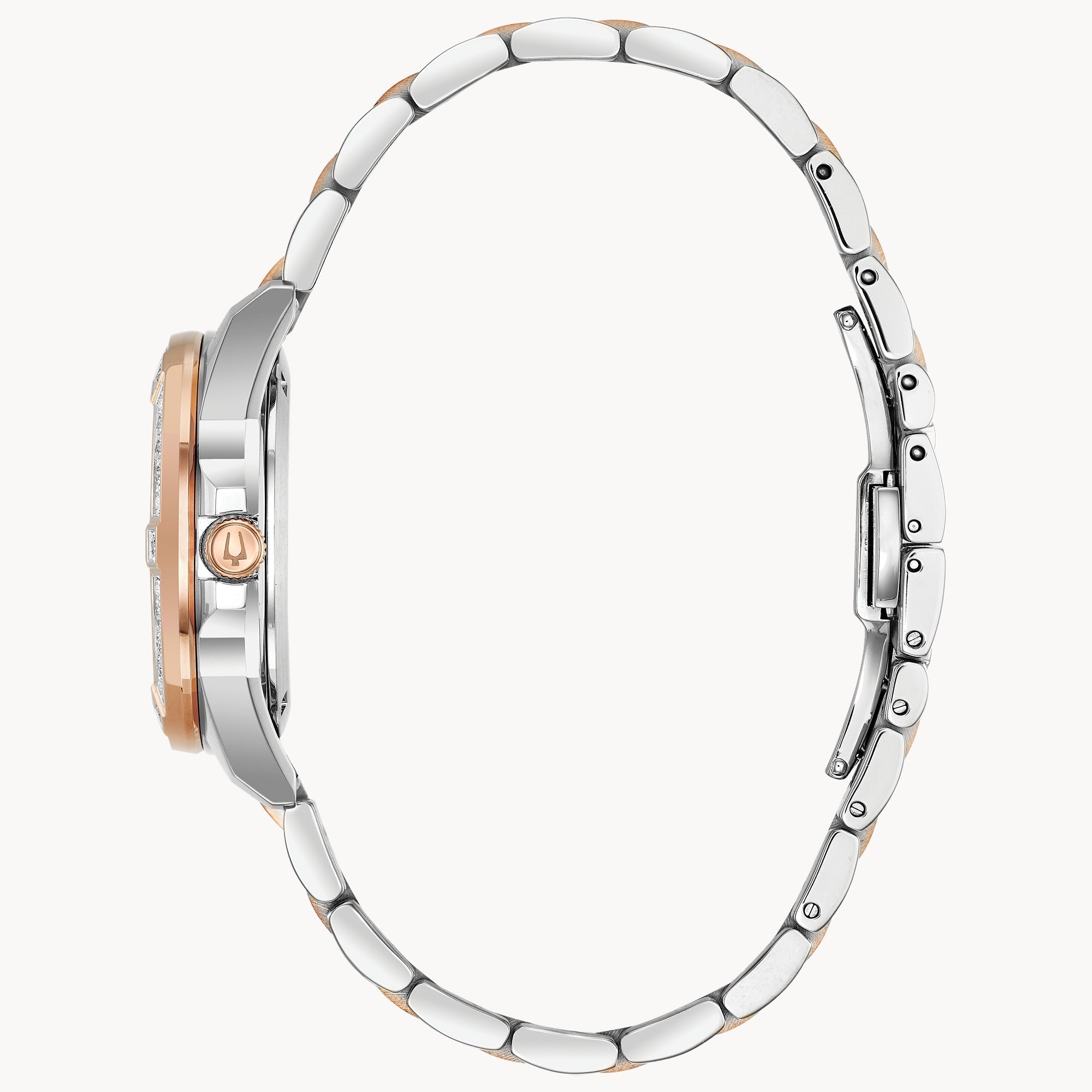 Reloj Bulova Marine Star Mujer Acero Tono Oro Rosa - Vista lateral