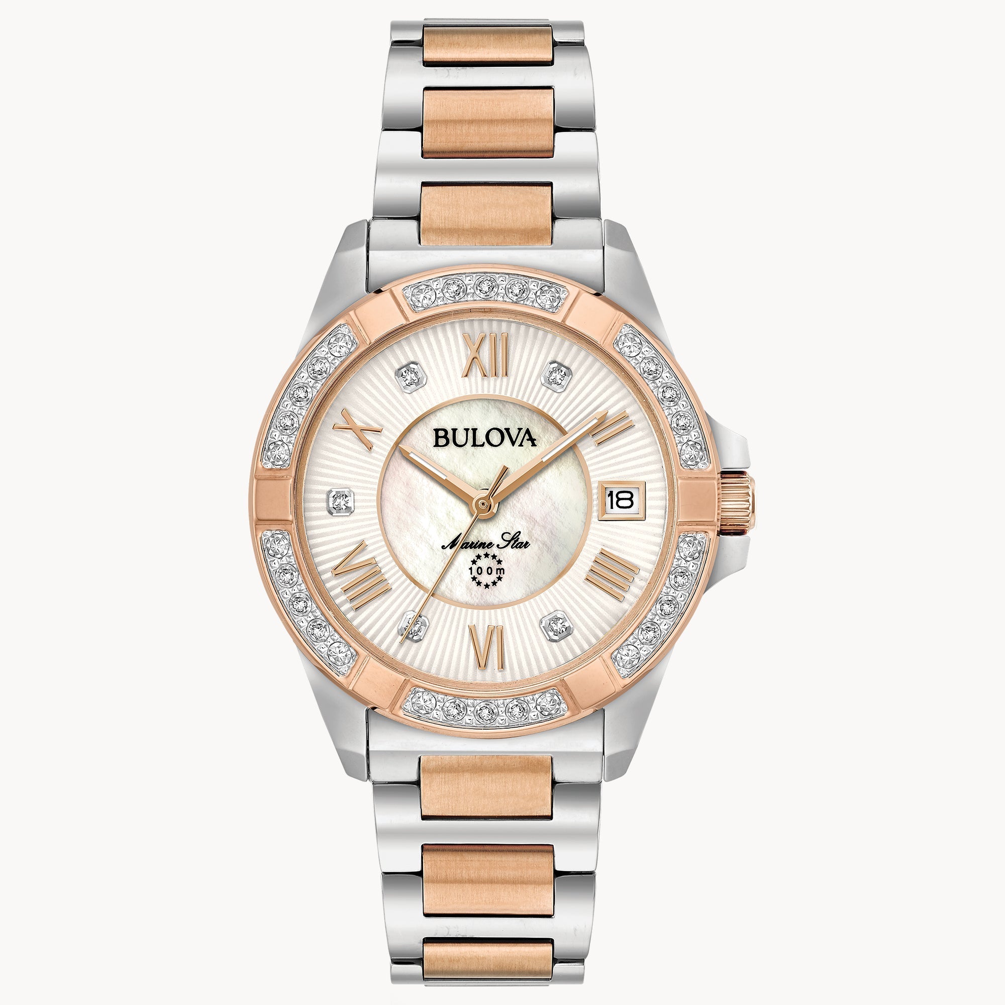 Reloj Bulova Marine Star Mujer Acero Tono Oro Rosa - Reloj original en Guatemala