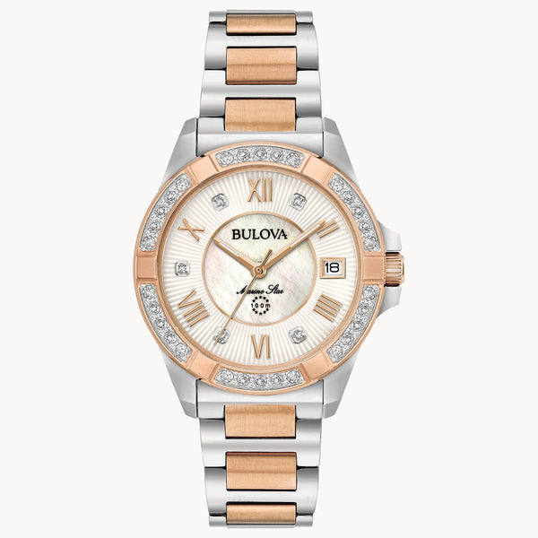 Reloj Bulova Marine Star Mujer Acero Tono Oro Rosa - Reloj original en Guatemala