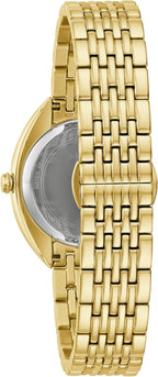 Reloj Bulova Classic Mujer Correa de Acero Dorado - Detalle de esfera