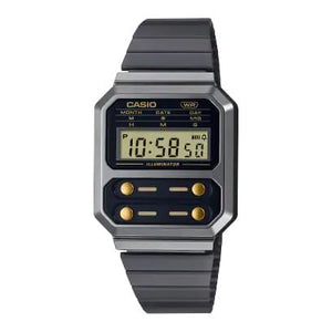 A-100WEGG-1A2 Reloj Casio para Hombre, Vintage Clásico