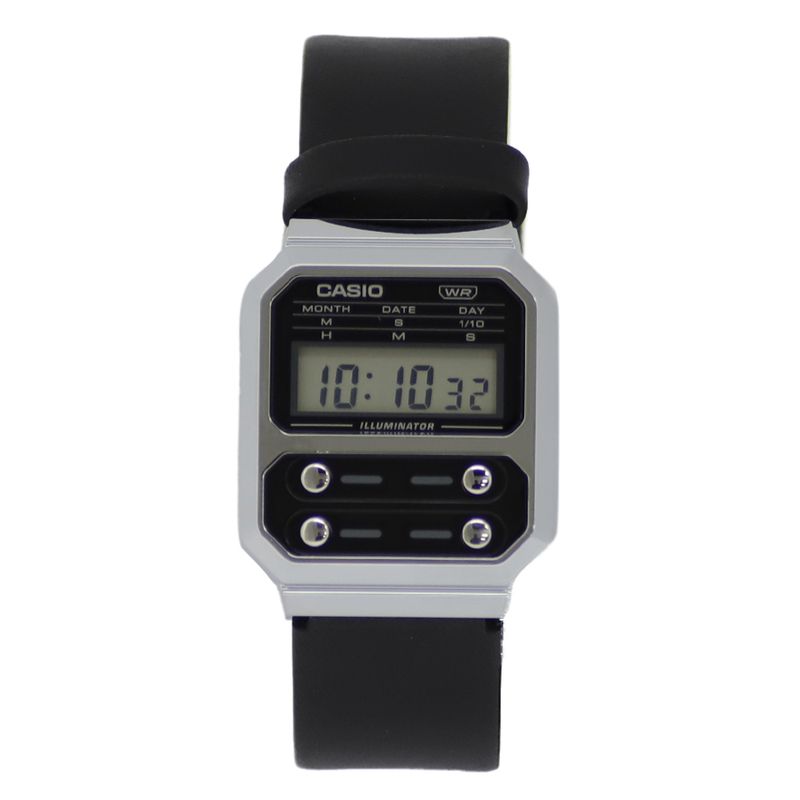 A-100WEL Reloj Casio Vintage Unisex Correa de Cuero Negro - Vista 7