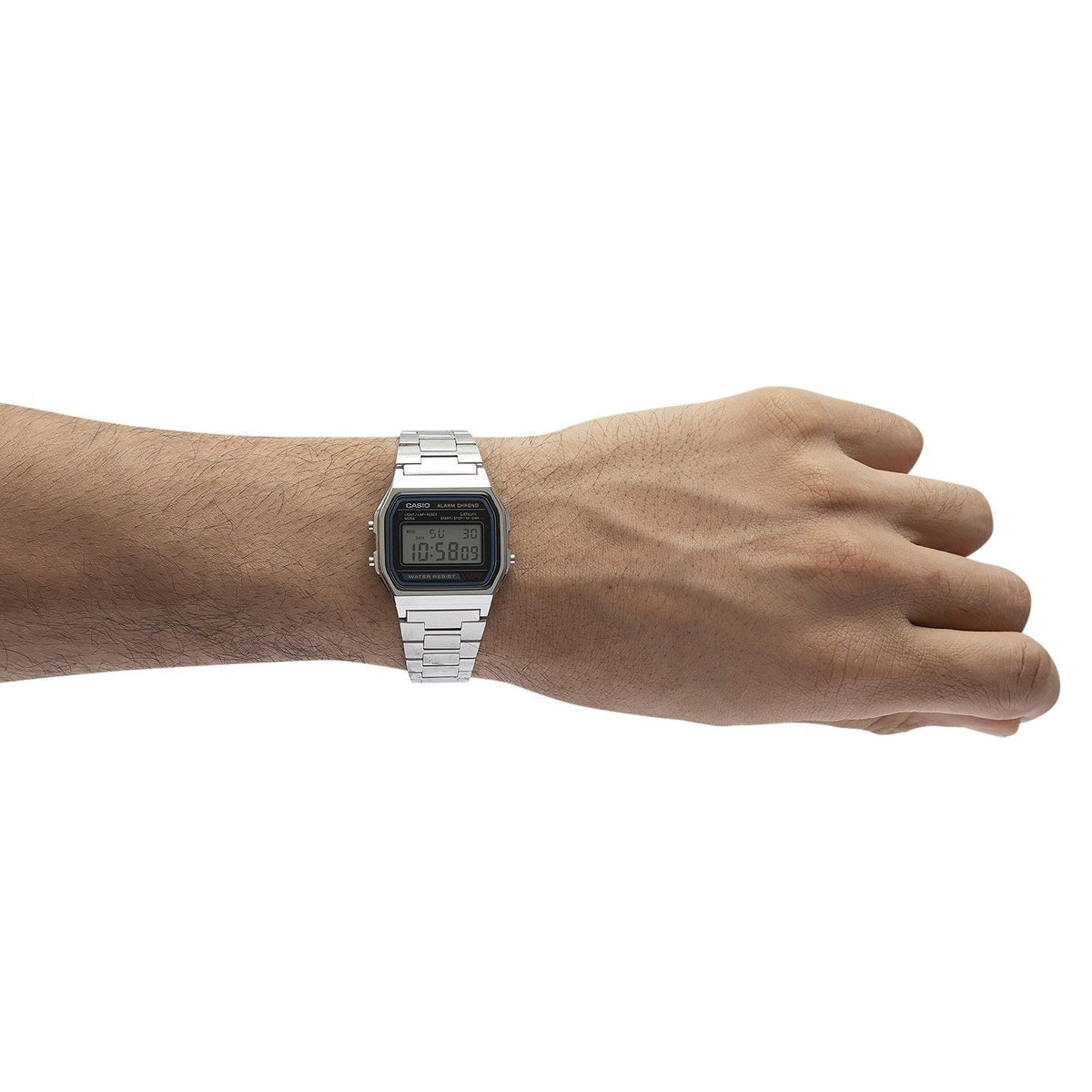 A-158WA-1 Reloj Casio Unisex, Vintage Clásico Cronómetro - Plateado