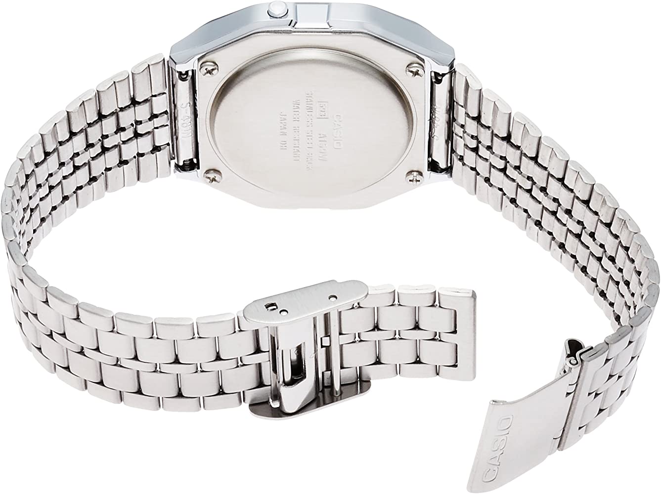 A-159W Reloj Casio Vintage Hombre Correa de Acero - Detalle de esfera