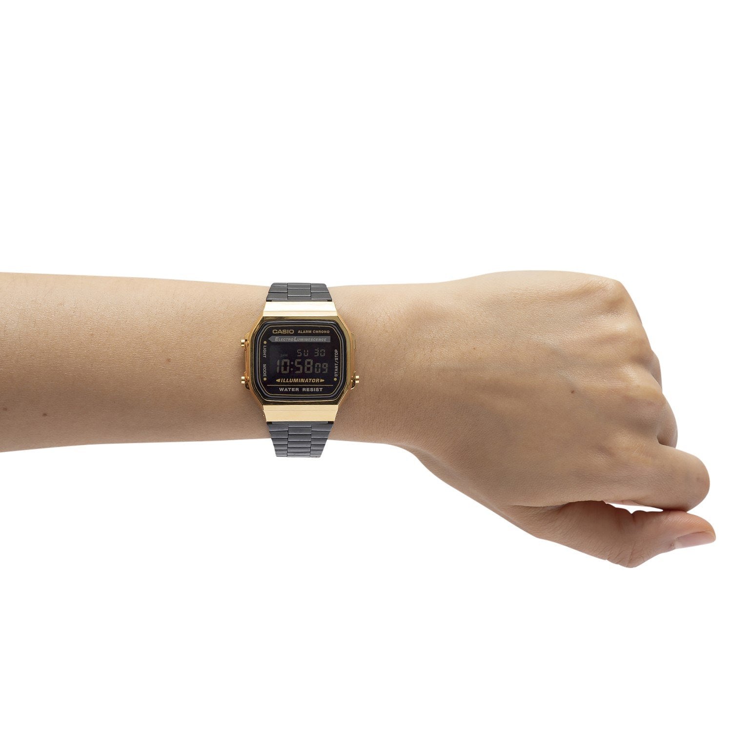 A-168WEGB-1B Reloj Casio Unisex, Vintage Clásico Illuminator - Vista trasera
