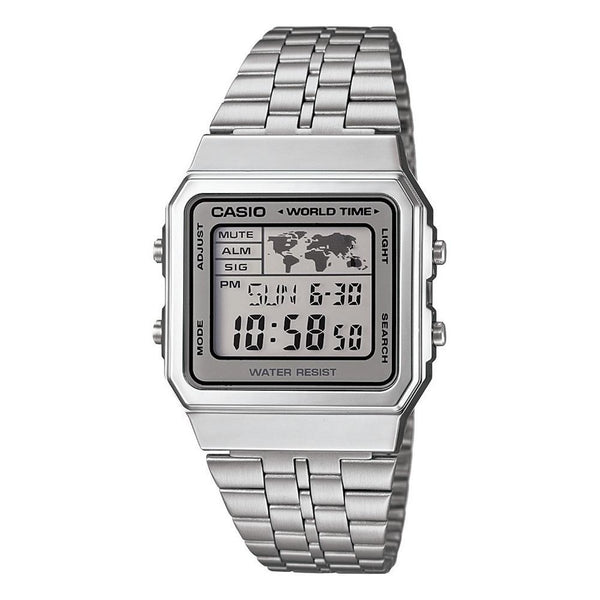 A-500WA-7 Reloj Casio para Caballero, Vintage Clásico Hora Mundial — original con garantía, La Relojería GT
