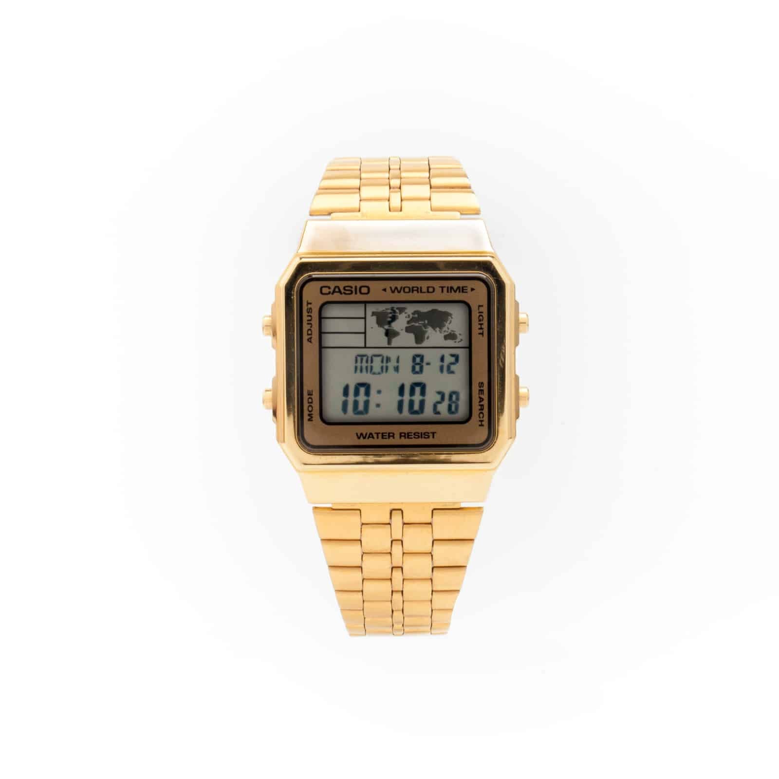 A-500WGA Reloj Casio Vintage World Time Hombre Acero Dorado - Vista 5