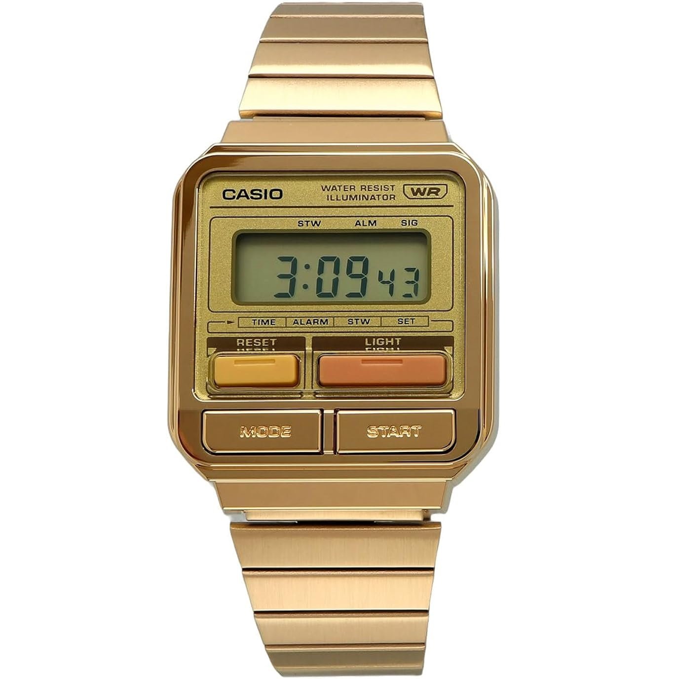 Reloj Casio Vintage Unisex Acero Dorado - Vista trasera
