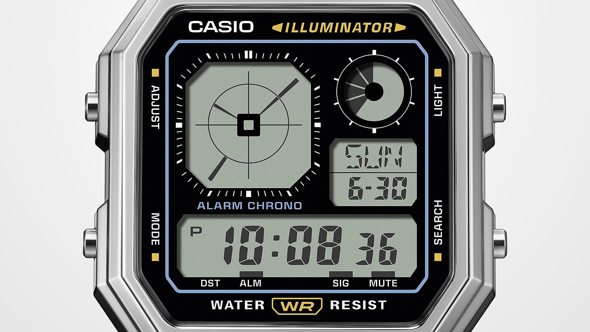1A Reloj Casio Digital Hombre Correa de Acero Plata - Vista 5