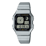 A130WE-1A Reloj Casio Digital Hombre Correa de Acero Plata