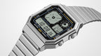 7A Reloj Casio Vintage Hombre Correa de Acero - Detalle de esfera