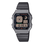 A130WEGG Reloj Casio Vintage Hombre Correa de Resina Gris
