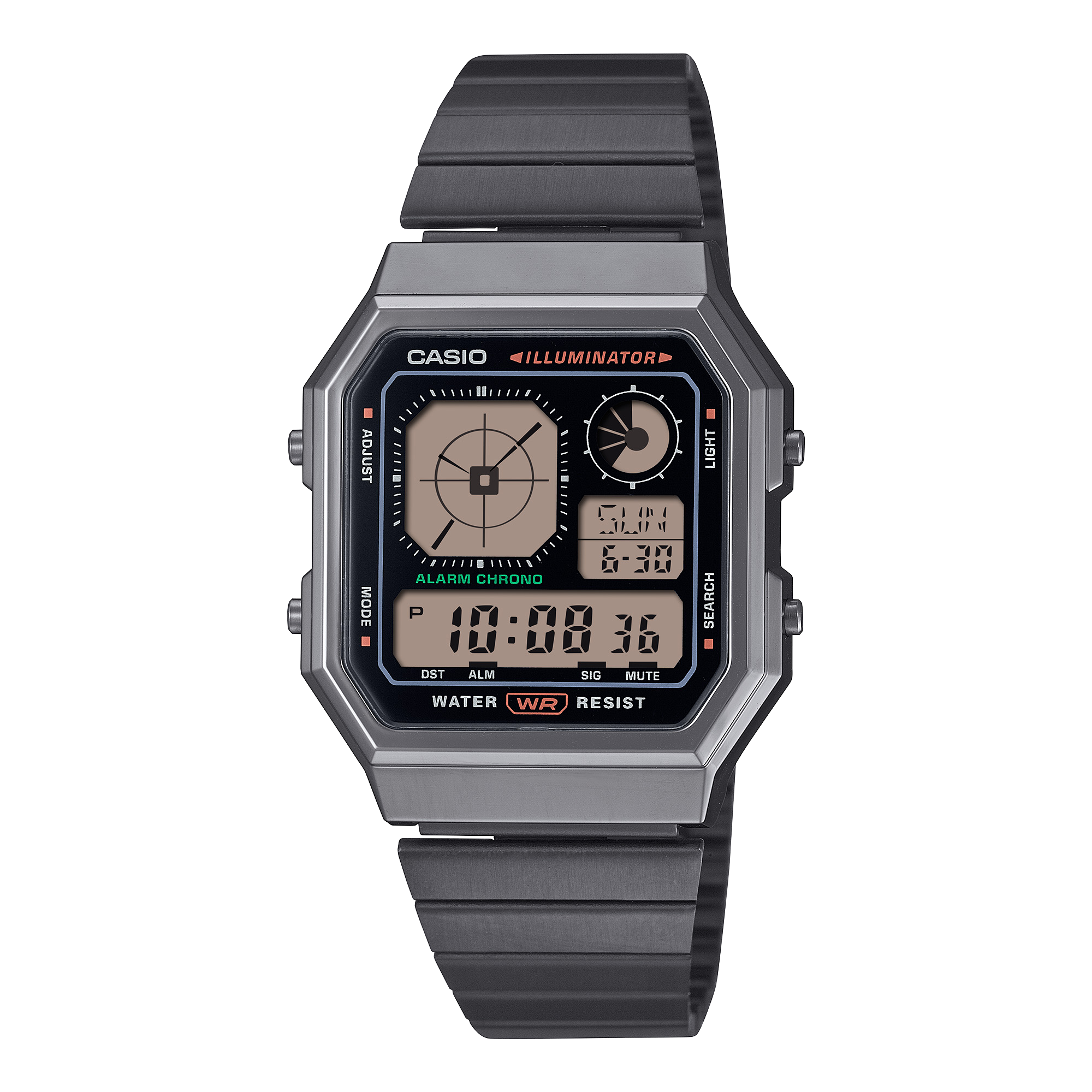 Reloj Casio Vintage Hombre Correa de Resina Gris - Reloj original en Guatemala