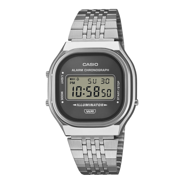 A140WE-8A Reloj Casio Vintage unisex correa de acero inoxidable - Acero Inoxidable Plateado