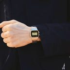 A158WEA-1 Reloj Casio Digital unisex correa de metal - Acero Inoxidable Plateado