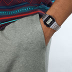 A158WEA-1 Reloj Casio Digital unisex correa de metal - Acero Inoxidable Plateado